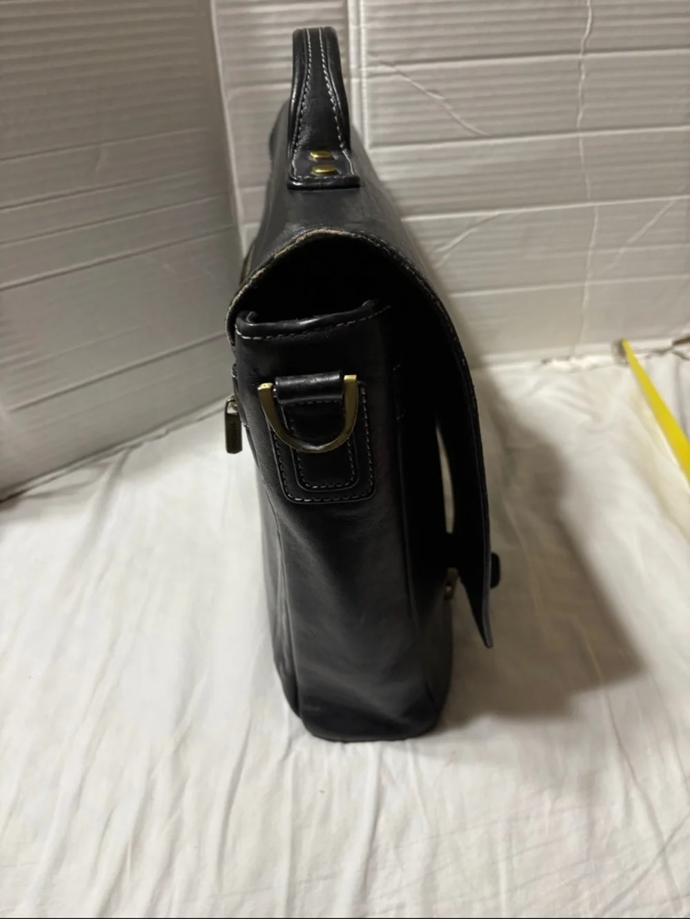 Wittchen Black Leather Men's Bag - Classic Italian Design. Vintage and handmade